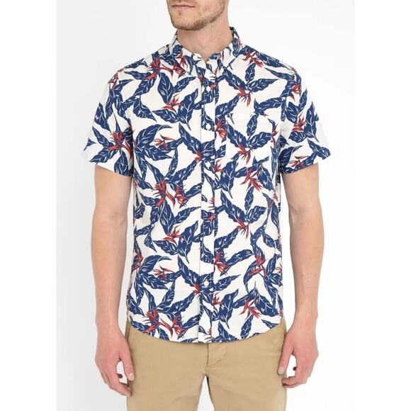 Denim & Supply Ralph Lauren Tropical Floral S/S Button Down Shirt Men’s Size L - Picture 1 of 6